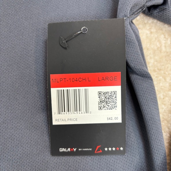 Galaxy by Harvic Mens Long Sleeve Athletic T-Shirt Moisture Wicking - LARGE - Picture 5 of 7